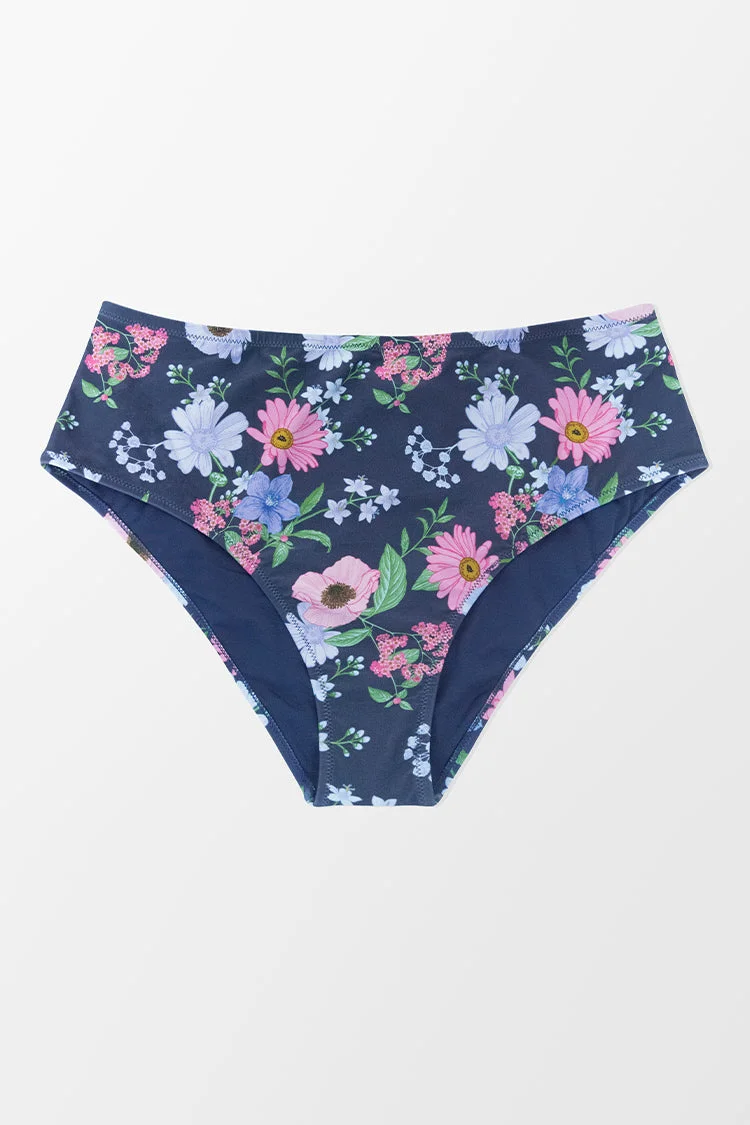Sydnie Floral High Waist Plus Size Bikini Bottom