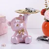Bear Storage Tray Bear Tray Statue Decorative Jewelry Candy Tray for Home Office