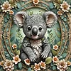 (40*40cm)Flower Koala - Full Round Drill Diamond Painting