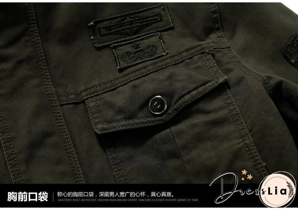 Cotton Military Jacket Men coat Soldier MA1 Style Army Jackets Male Brand Mens Bomber Jackets Plus Size M-6XL