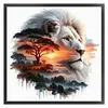 Silhouette Lion-11CT Stamped Cross Stitch 50*50cm/19.69*19.69in