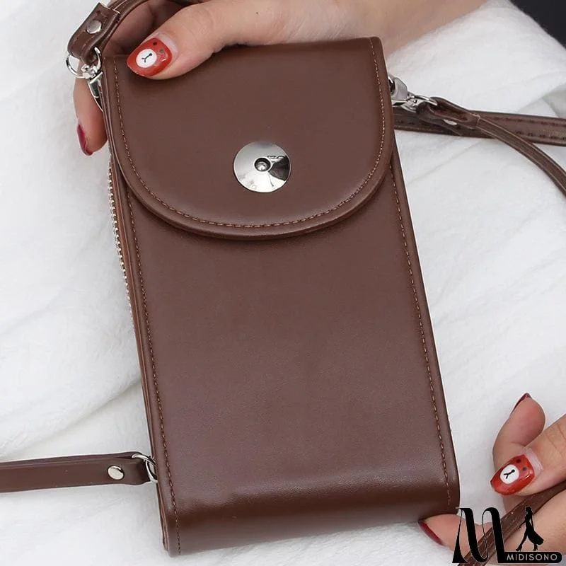 MidiSono - Vintage PU Universal Shoulder Phone Bag