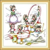 Mouse Makes New Clothes-14CT Stamped Cross Stitch 43*40cm/16.93*15.75in tapestrymarket