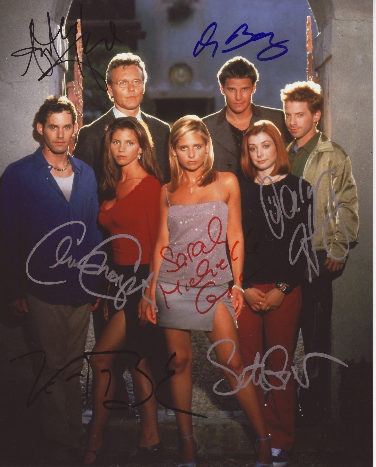 BUFFY THE VAMPIRE SLAYER CAST AUTOGRAPH SIGNED PP Photo Poster painting POSTER