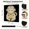 DIY Pearl Painting Monkey for Home Wall Decor with Frame(30x30cm)