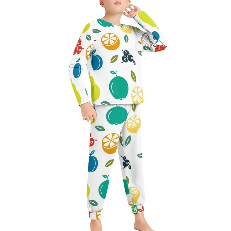 Children's Pajama Suit Fruit Background