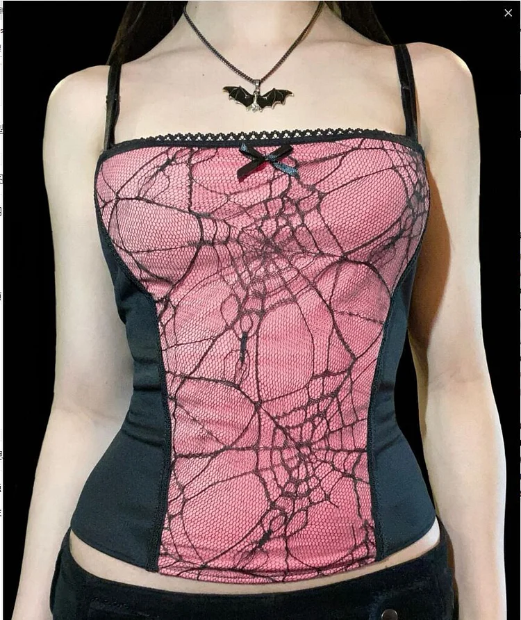 Gothic Cobweb Lace Top