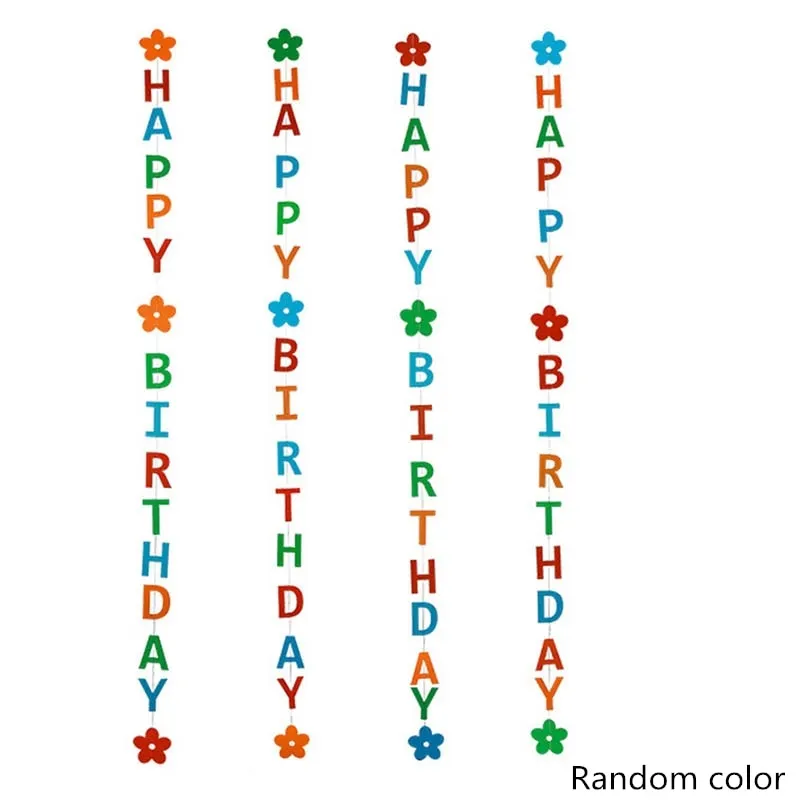 Multicolor Happy Birthday Bunting Balloon hanging decoration Wedding Love Banner Garland Kids Birthday Party DIY Decoration