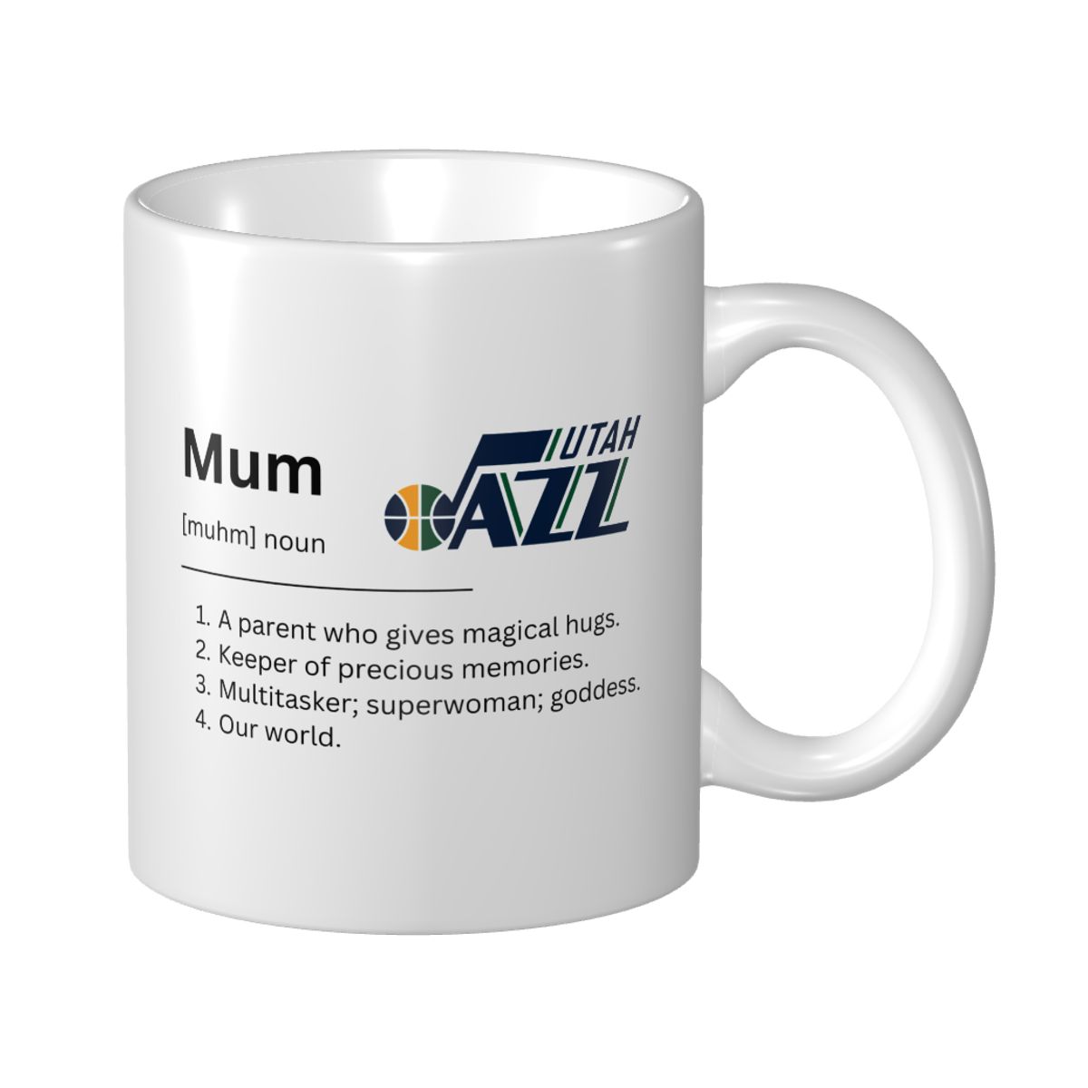 Utah Jazz Minimalist Dictionary Mother's Day Ceramic Mug