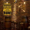 2pcs - Warning Vintage Metal Signs(12*16Inch)  
