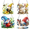 4Pcs Diamond Painting Acrylic Goblin Pendant Single Side Drill Home Garden Decor
