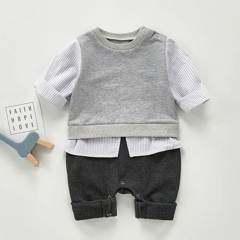 New Newborn Boys Girls Corduroy Jumpsuits Clothes Spring Autumn Baby Boys Girls Rompers Long Sleeve Children Rompers 0-3Yrs