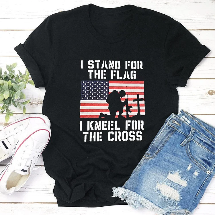 I kneel for the cross Independence Day T-shirt Tee - 02146