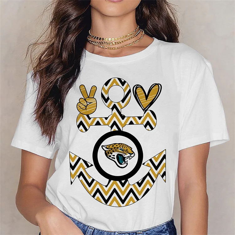 Jacksonville Jaguars Women's White Relaxed T-Shirt