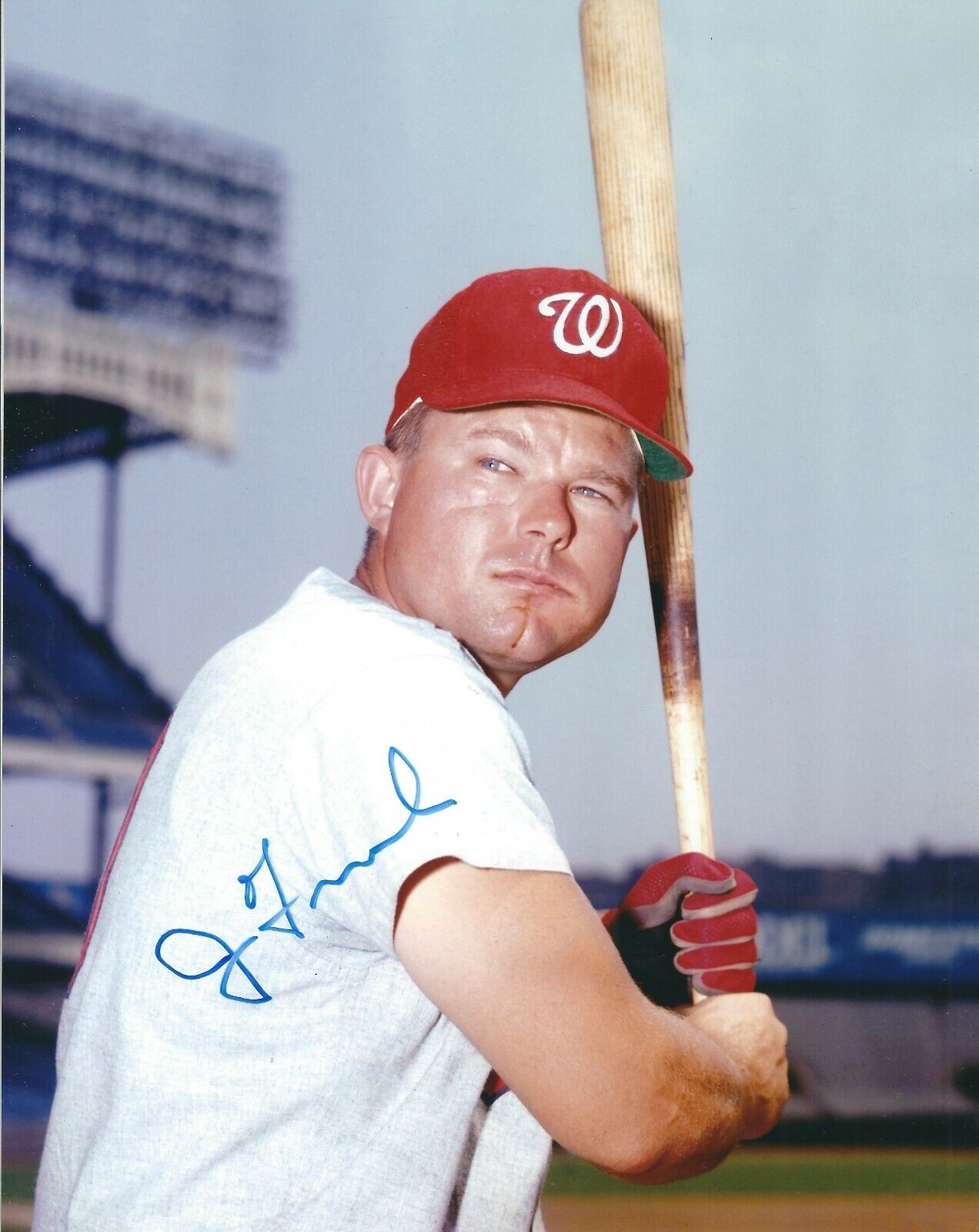 Signed 8x10 JIM FRENCH Washington Senators Autographed Photo Poster painting w/COA