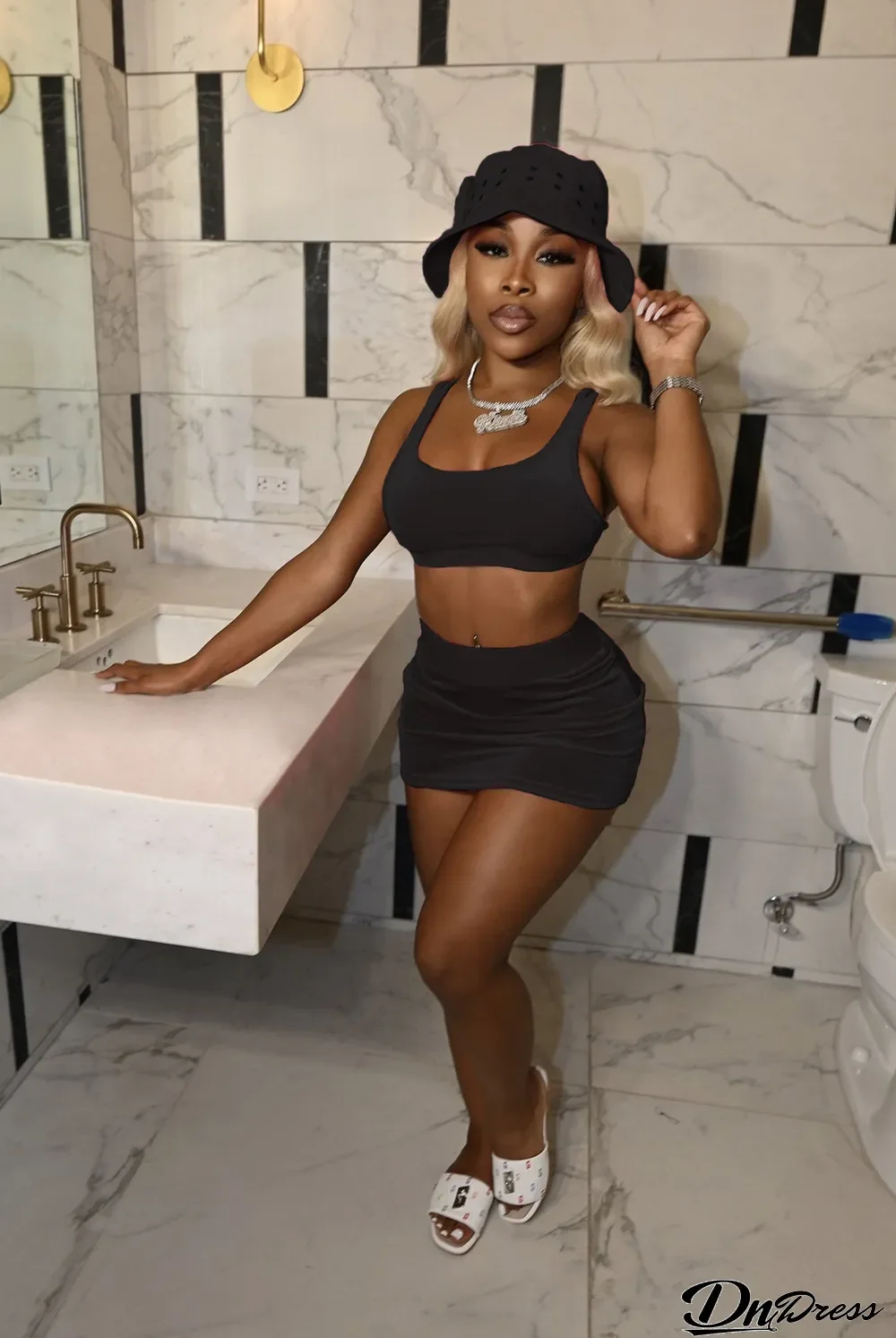 Velvet Solid Color Vest And Mini Skirt Two Piece Sets