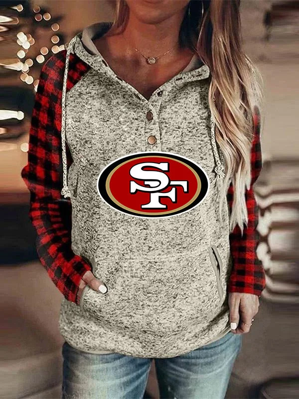 San Francisco 49ers
Fashion Printed Patchwork Hoodie