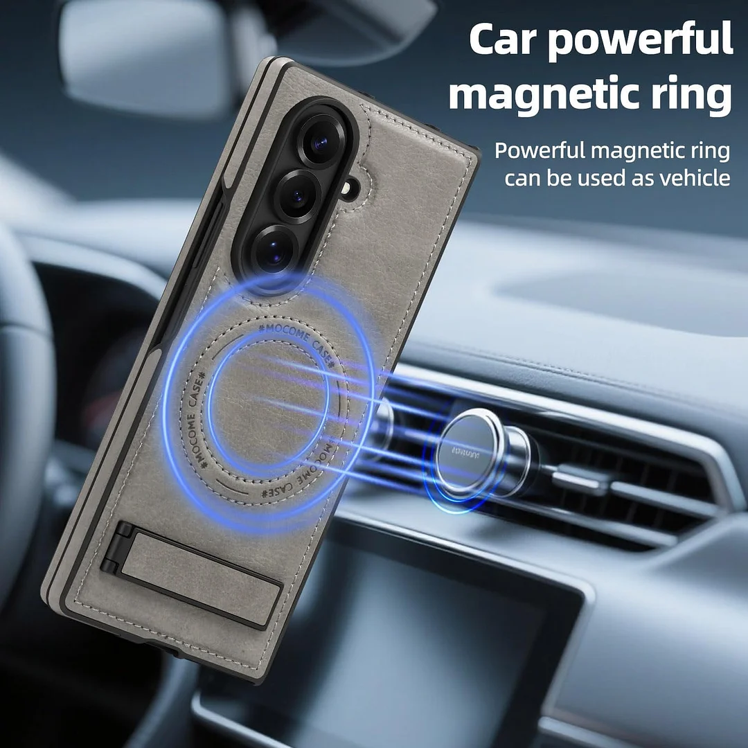 Samsung Galaxy Z Fold 6 Leather Case Magnetic Protective Case Holder Phone Case