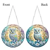 DIY Crystal Diamond Painting Double Sided Effect  Owl Pendant Home Garden Hanging Kit