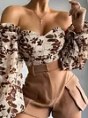 Strapless Off-The-Shoulder Blouses&Shirts Tops