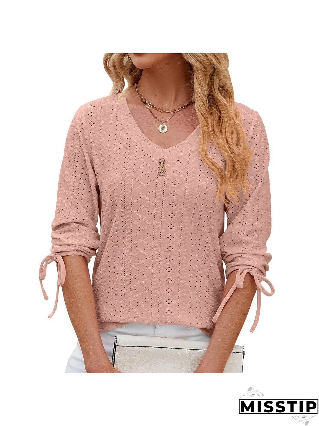 Short Sleeve Mock Neck T-Shirt with Side Slits
