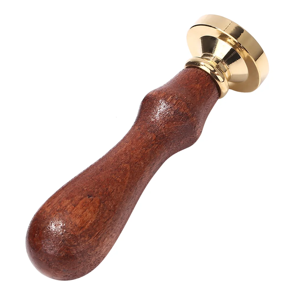 Wood Handle Paint Seal Retro Plant Pattern DIY Wax Seal Stamp Post Decor