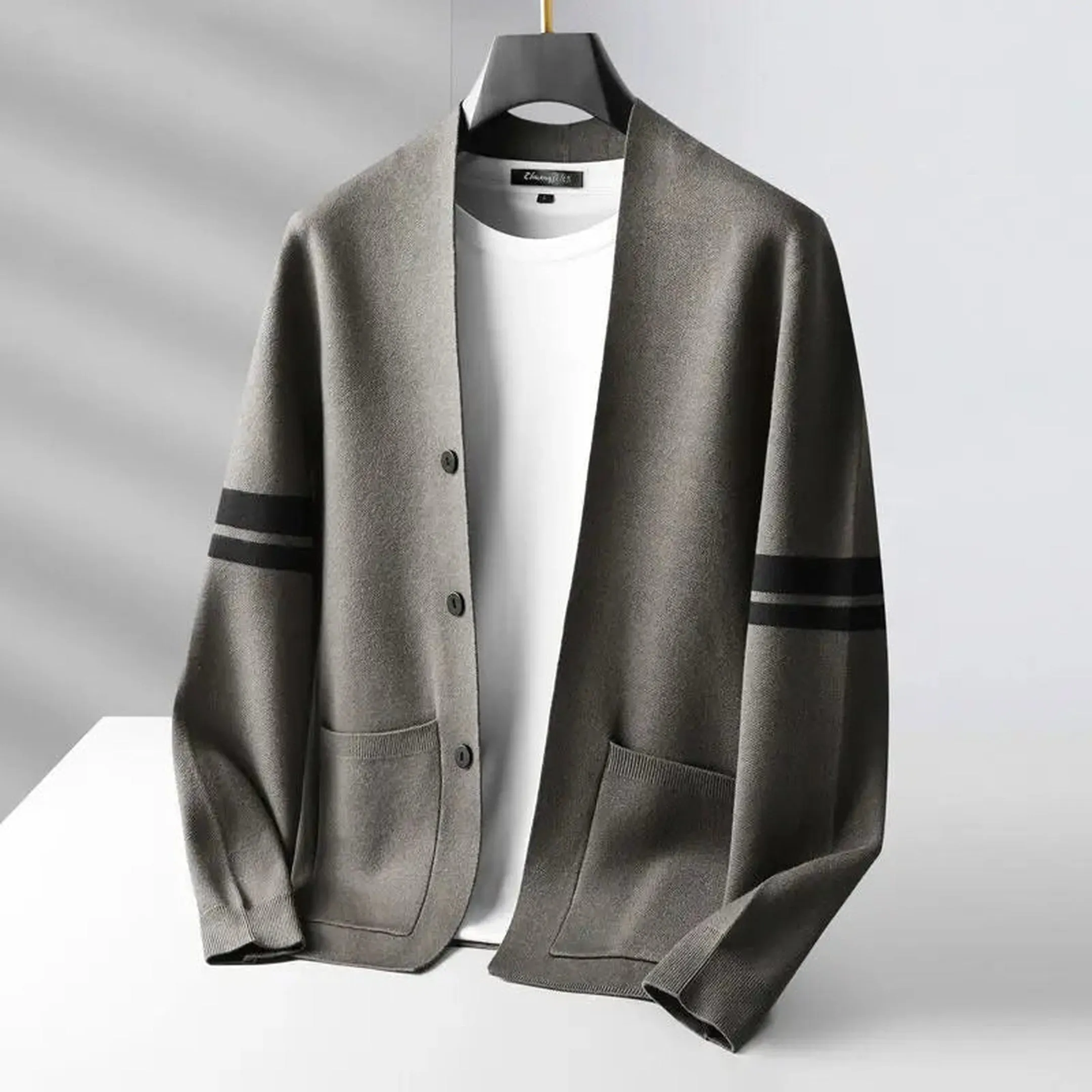 Men's Lightweight Knit Cardigan &ndash; Slim Fit Layering Essential
