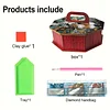 5D DIY Diamond Art Painting Wood Snack Storage Box with Lid (Christmas Candle)