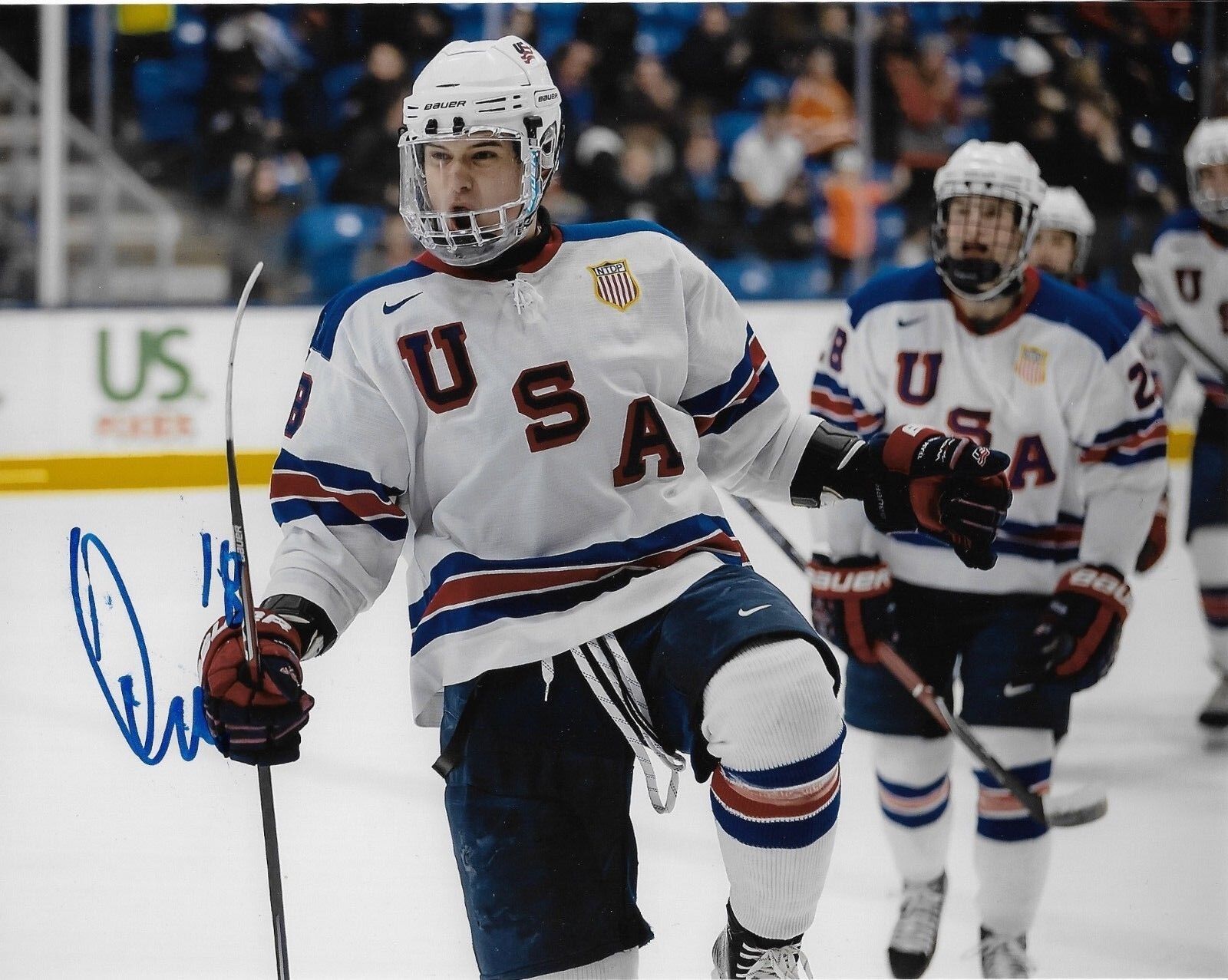 Team USA Oliver Wahlstrom Signed Autographed 8x10 NHL Photo Poster painting COA #1