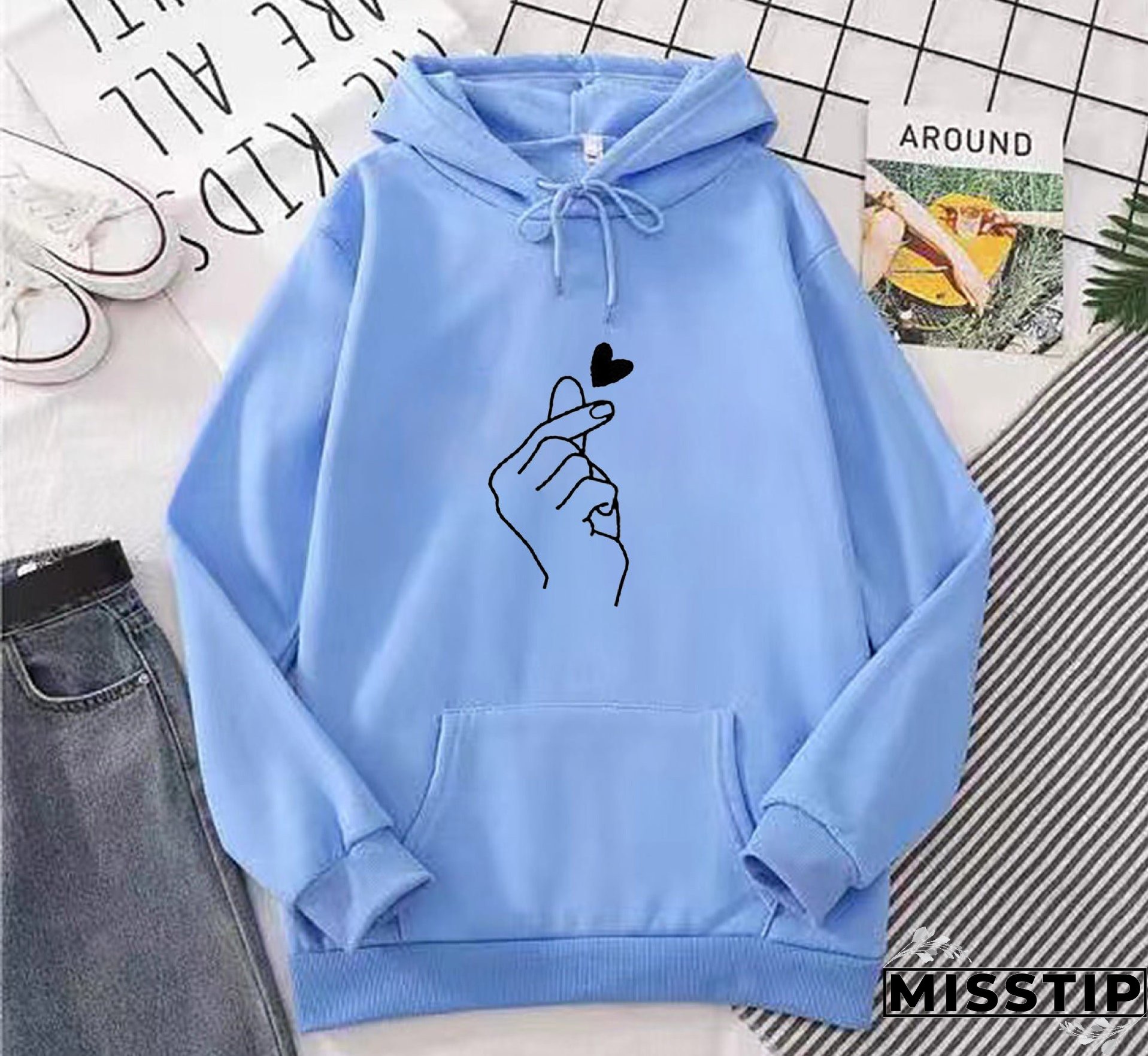 Unique Fleece-lined Hoodie Unisex Wear Loose Sweaters