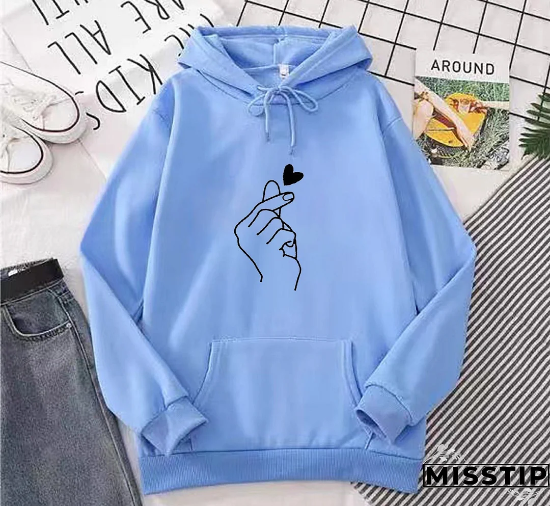 Unique Fleece-lined Hoodie Unisex Wear Loose Sweaters