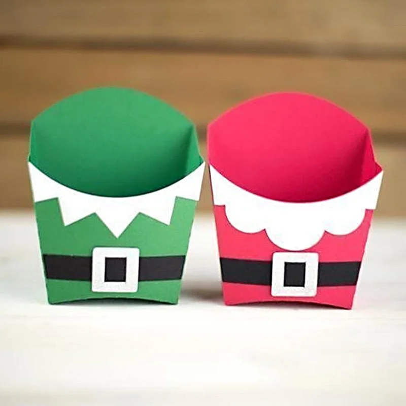 Metal Cutting Dies Cut Mold Christmas Santa French Fry Box Decoration Scrapbook Paper Craft Knife Mould Blade Punch Stencils