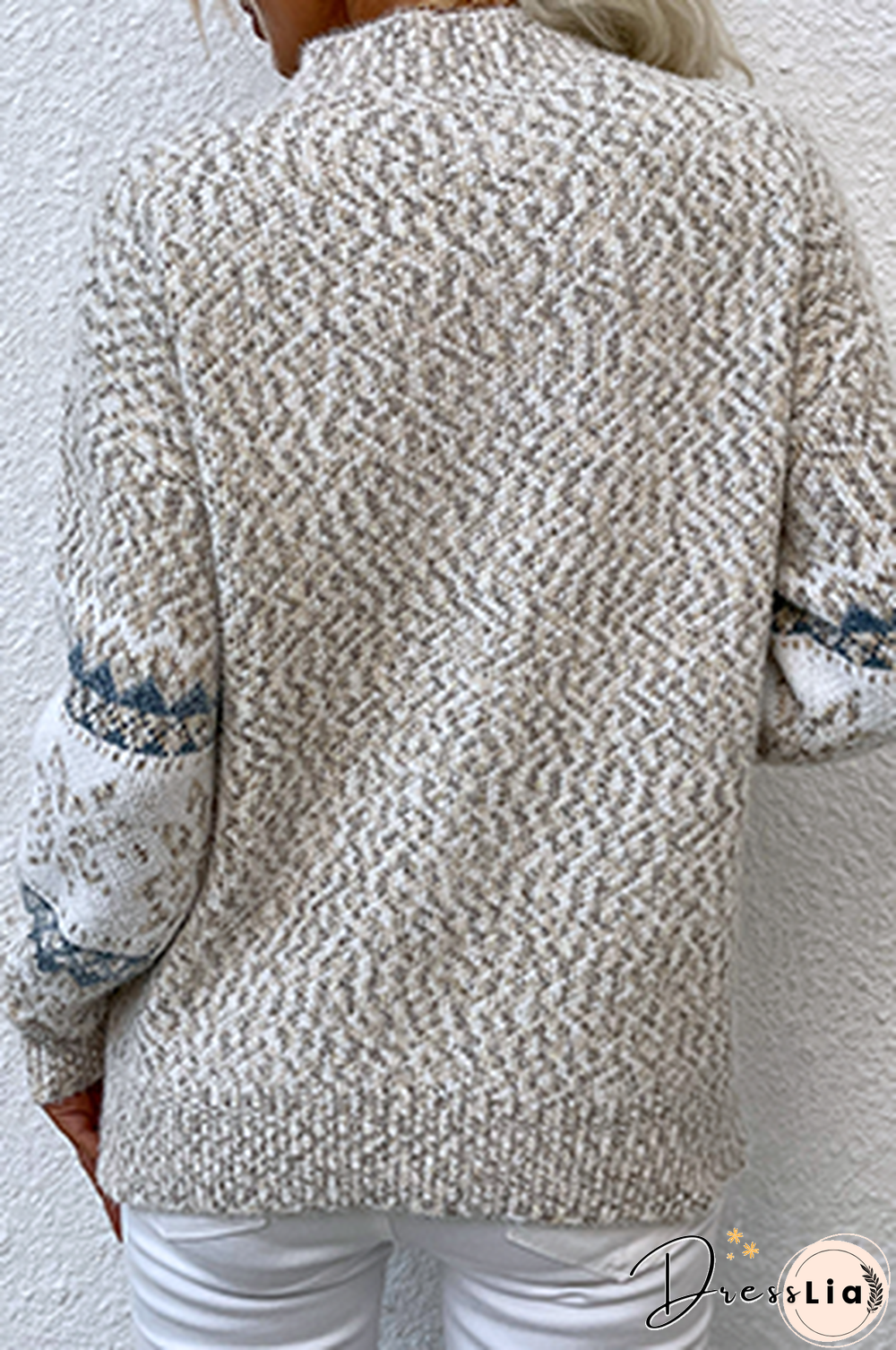 Casual Snowflakes Basic Half A Turtleneck Tops