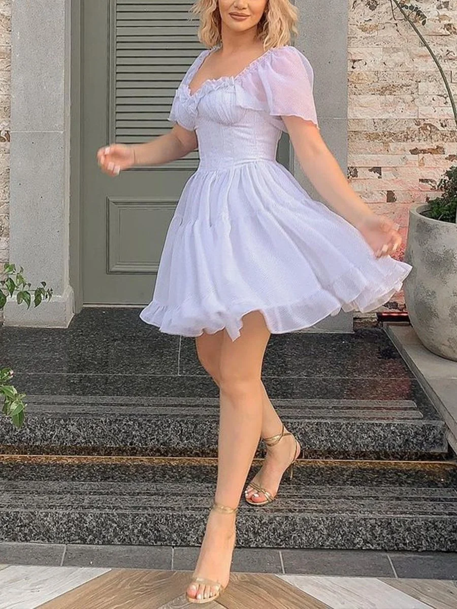 Cute And Flexible White Dress