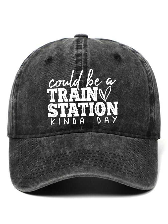 Slouchy Letter Print Baseball Cap