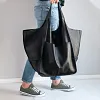 Sac fourre-tout en cuir surdimensionn&eacute;