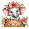 Diamond Painting-DIY Full Round Drill Elephant Mothers Day Slogan