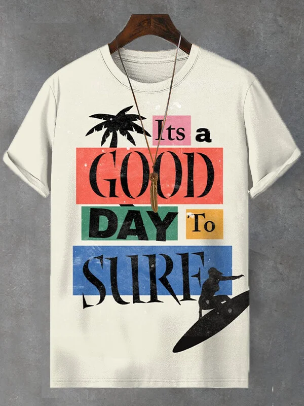 Men's It's A Good Day To Surf Art Print T-Shirt