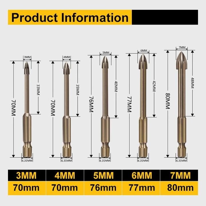 Multifunctional Crossed Triangle Drill Bit (5PCS / SET)