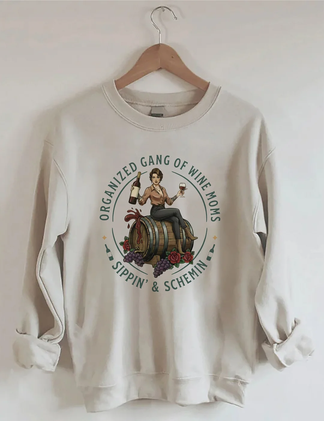 Organized Gang Of Wine Moms Sweatshirt