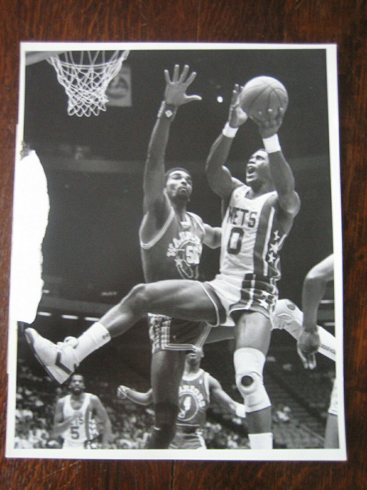 Orlando Woolridge Ralph Sampson 1988 Press Original Photo Poster painting Bob Olen Warriors Nets