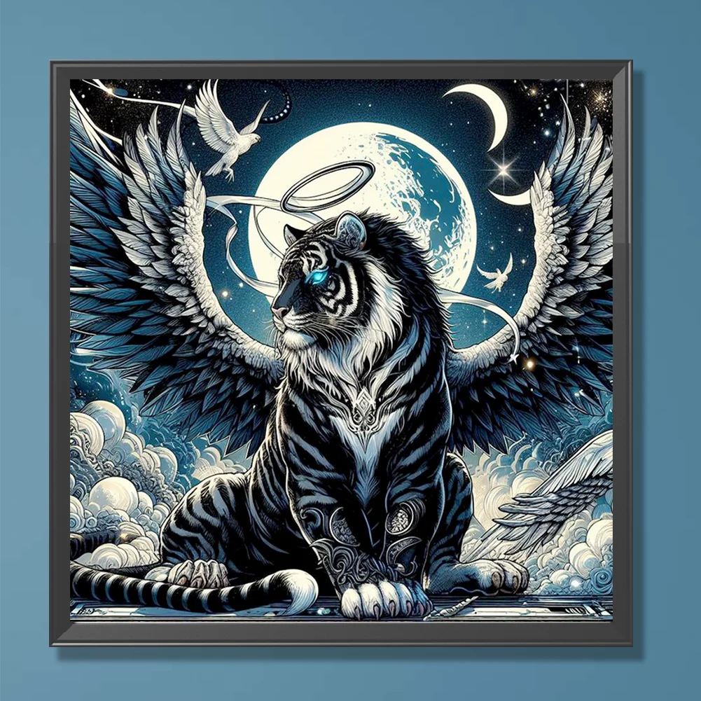 Full Round Diamond Painting 30*30cm - Tiger Of Heaven