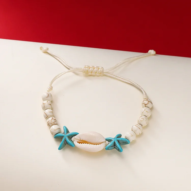 Beach Surf Hawaiian Hand-woven Starfish Shell Bracelet