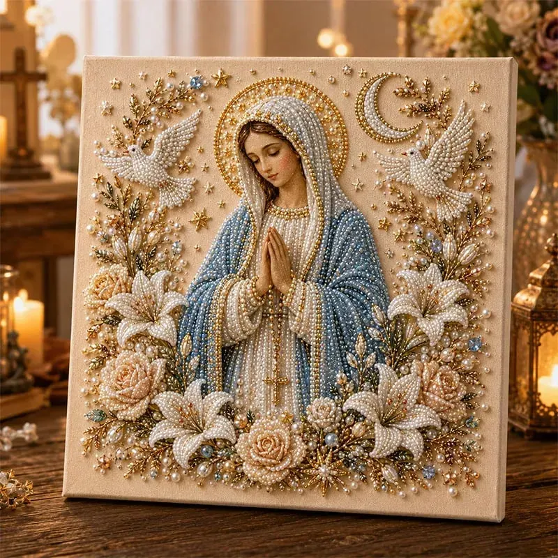 🔥 Last Day 75% OFF &ndash; ✝️ DIY Jesus Pearl Art Kit | 3D Pearl-Style Christian Artwork for Prayer Corners & Faith Gifts (📦Buy 3 Free Shipping)