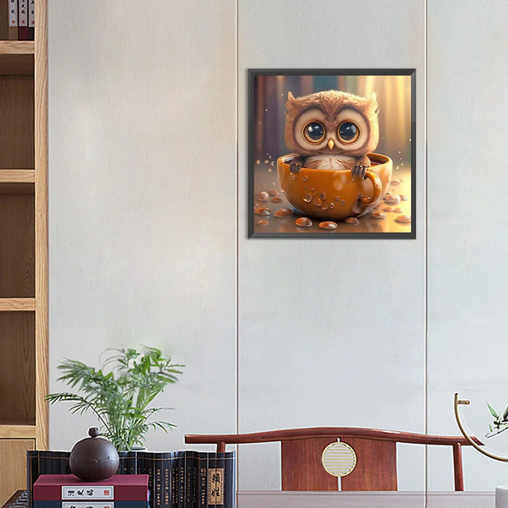 Diamond Painting - Full Round Drill - Owl(Canvas|30*30cm)