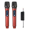 2.4G Wireless Microphone Rechargeable Live Streaming Microphone LED Display Professional Handheld Mic for Singing Karaoke Wedding DJ Party