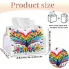 Rainbow Butterfly Tree Diamond Painting Tissue Box Cover DIY Desk Organizer