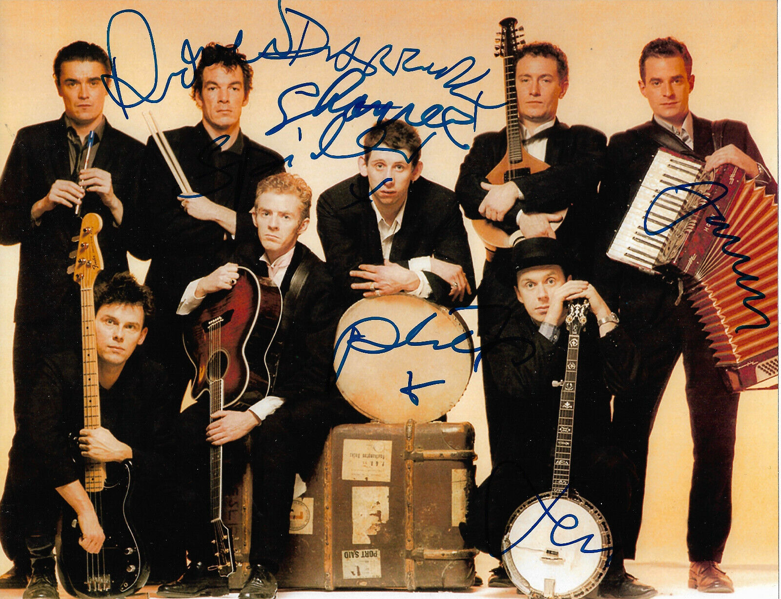 The Pogues Band signed 8x10 inch Photo Poster painting autographs ACOA