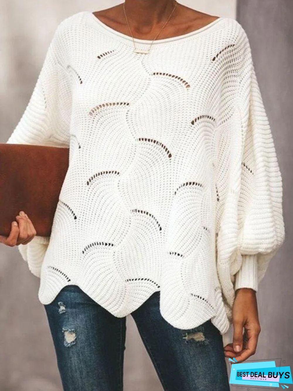 Loosen Round Neck Sweater