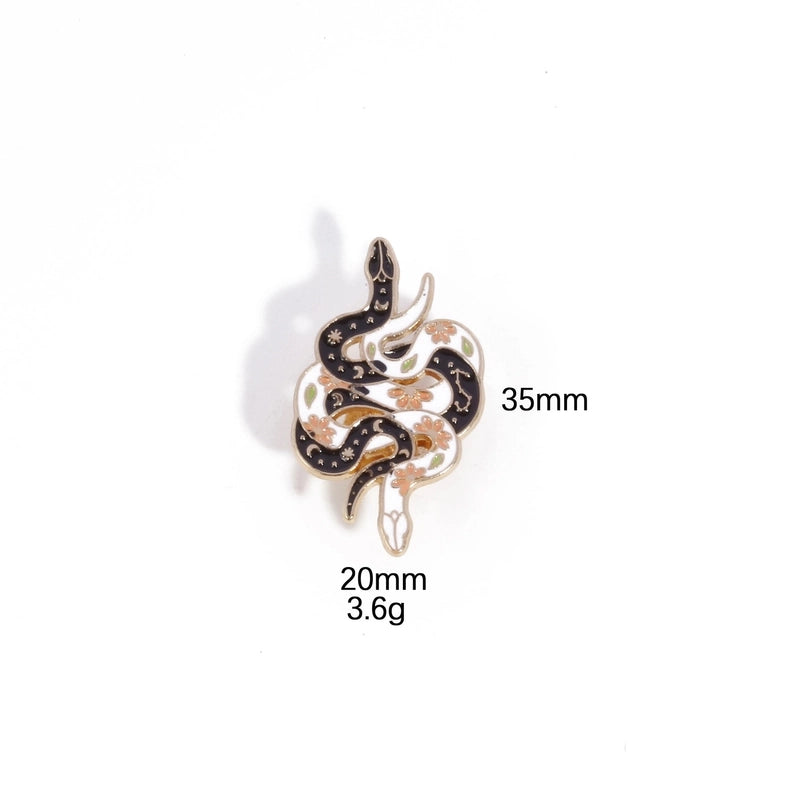 Retro IG Style Pin Sun Moon Snake Alloy Plating Unisex Brooches